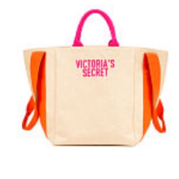 Victoria’s Secret canvas large dual strap bag. NWT - Picture 3 of 6